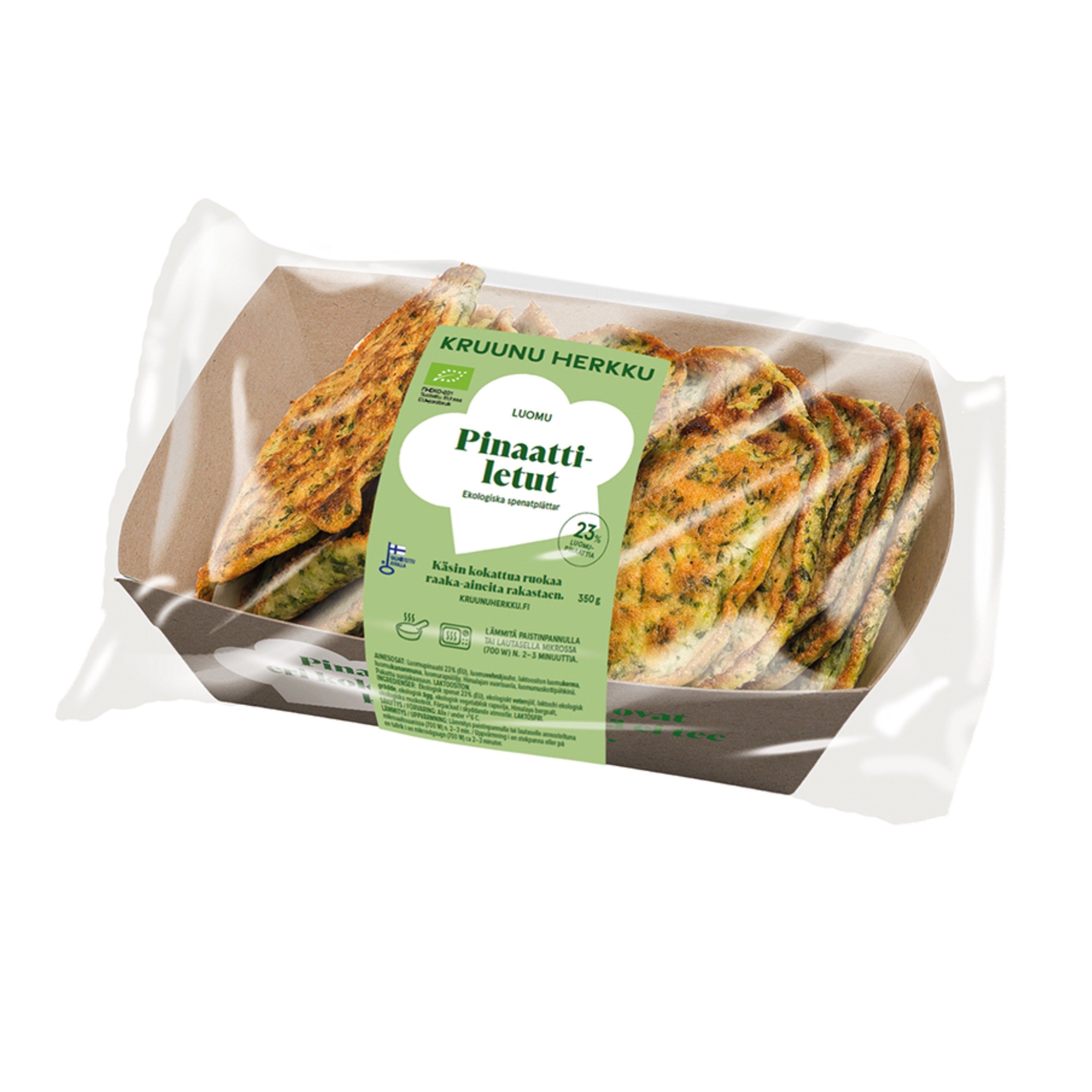 Luomu pinaattiletut (350 g)