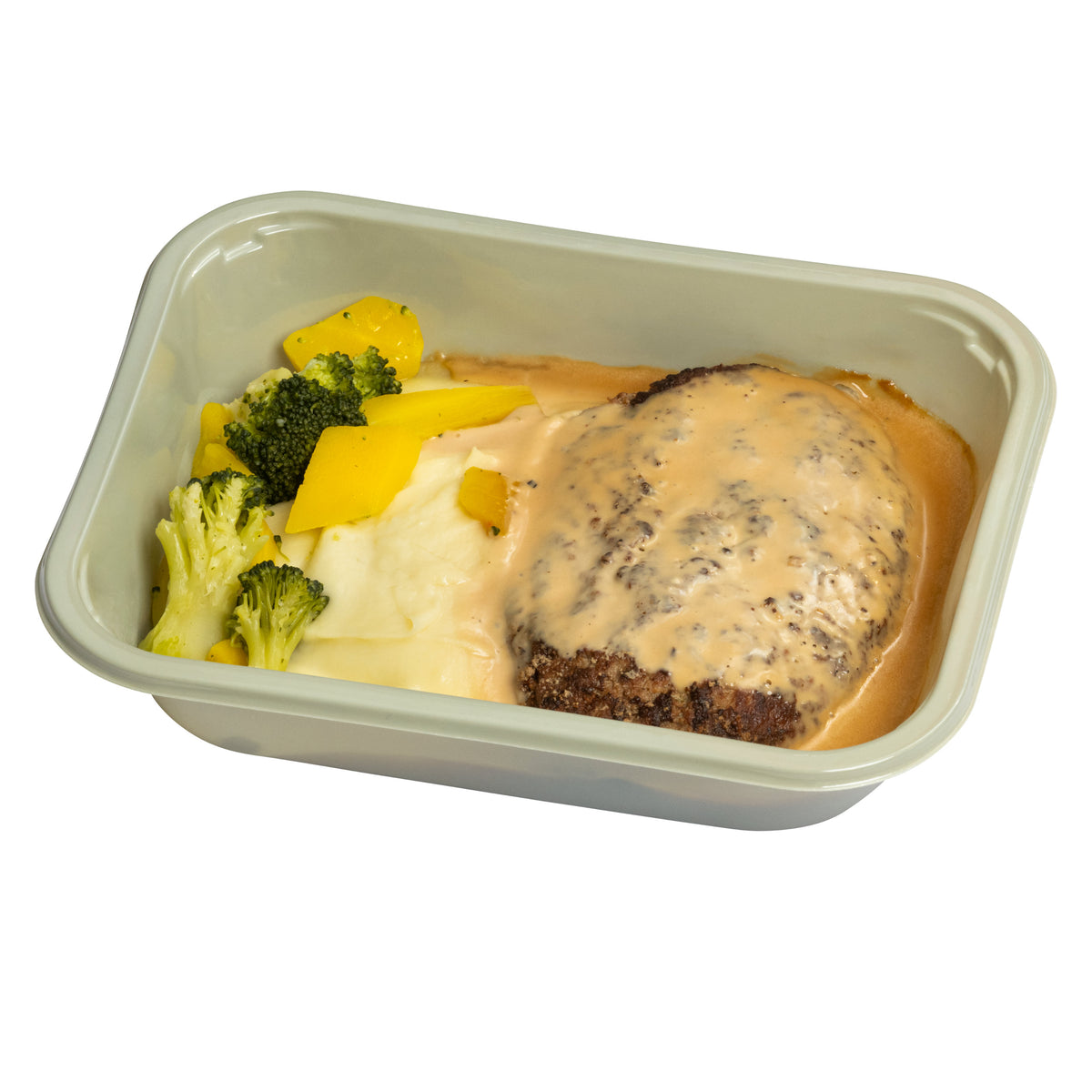 Jauhelihapihvi muusilla, kermakastike (350 g)